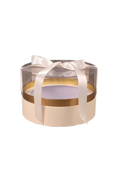 Party and Story Acrylic gift box in a circular shape