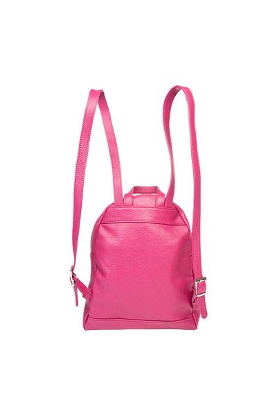 Toro Nero Rucsac de damă din piele naturală fuchsia suede