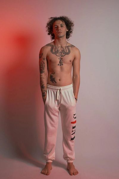 Overdrive Saınt Svınt Unisex γραφικό εμπριμέ λευκό Jogger Sweatpants