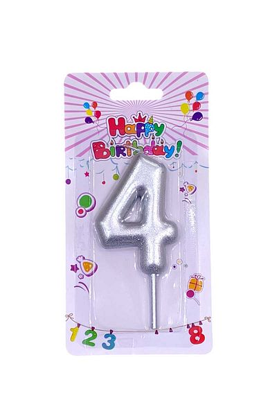 Party and Story Gray Party Candle 4