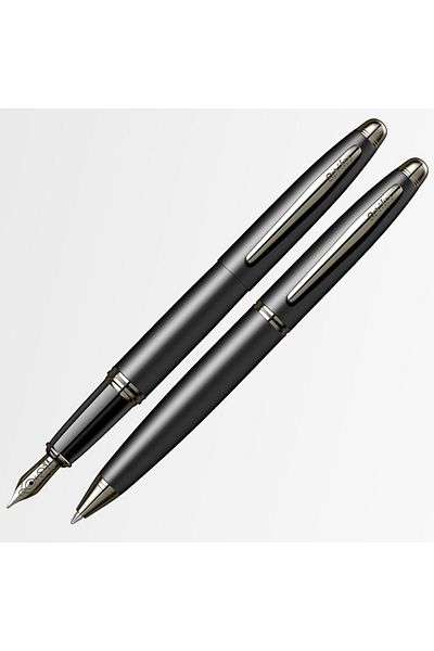 Scrikss Set of 88 Fountain Pens Ballpoint Pens Matte Black