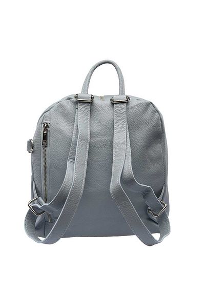 Toro Nero Women's turquoise genuine leather backpack Zip and Glow