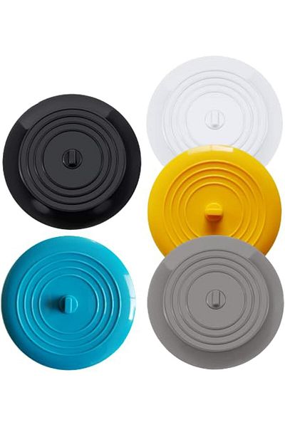fulina Tub Stopper,pack of 5,Silicone, for Kitchen Bathroom Accessories and Laundry
