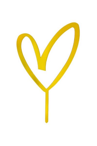 Party and Story Acrylic cake decorations (heart shape)
