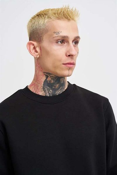 Machinist Regular Crew Neck Basic Sweatshirt Black