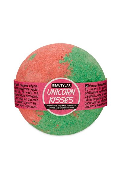Beauty Jar Bombă de baie efervescentă cu vitamina E și căpșuni, Unicorn Kisse...