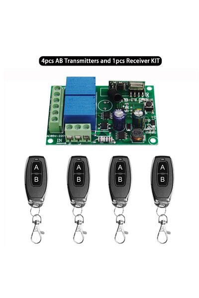 Choice 1xreceiver 4xab Kit Cenfaya Ac 110v 230v 220v 240v Wireless Remote Control Switch 433mhz Rf 10a 2ch