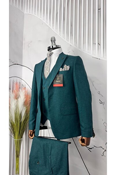 Dupont Slim Fit Yelekli Takım Elbise