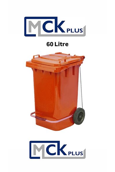 MCK Plus MCK Πλαστικό Πεντάλ Κάδος Απορριμμάτων 60 λίτρων Πλαστικό Δοχείο - Ένα Υλικό Ανθεκτικό στη Θερμότητα