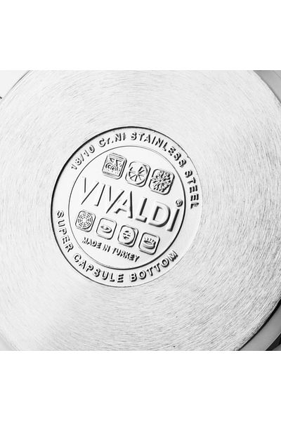 Vivaldi VIVALDI G577 24 cm 18/10 stainless steel pot, made in Turkey