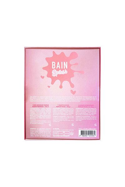 Inuwet Splash Bath gift set, bath foam, tablet and effervescent hearts, Strawberry, Inuwet 4 pcs