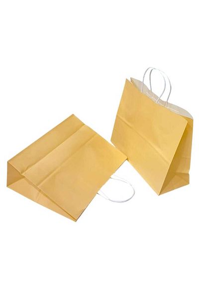 Party and Story A set of 12 pieces of kraft bags in cream color, size 30cm*25cm*12cm