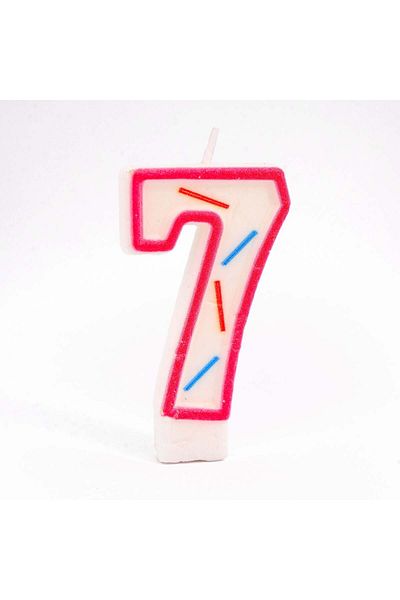 Party and Story Striped Party Candle Number 7