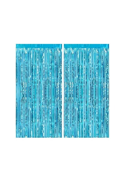 Party and Story ستارة حفلات وخلفيات زخرفية، لون سماوي، قطعة واحدة، مقاس 1م*2م