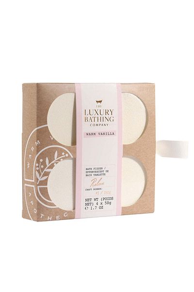 The Luxury Bathing Company Relax Gift Set, Warm Vanilla, Bath Balls, The Luxury Bathing Company, 4 x 50 g