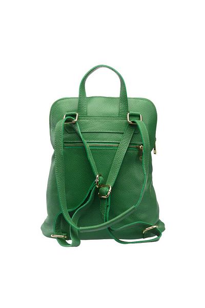 Toro Nero Rucsac de damă din piele naturală verde Duality