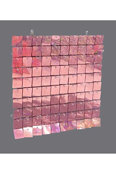 Party and Story خلفيات لامعة من الترتر، 30 سم × 30 سم، لون وردي، 12 قطعة