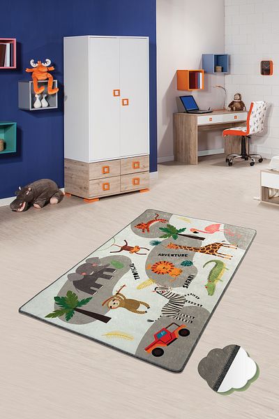 Chilai Home Covoare copii, 160 cm x 100 cm , Antibacterian, netoxic , Baza anti-alunecare