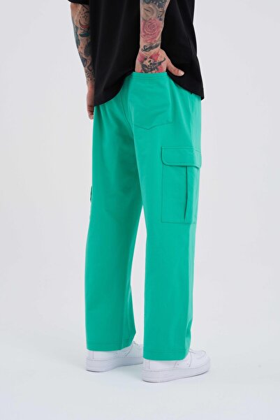 Machinist Ανδρικό φαρδύ πράσινο φούτερ Cargo Pocket Relaxed