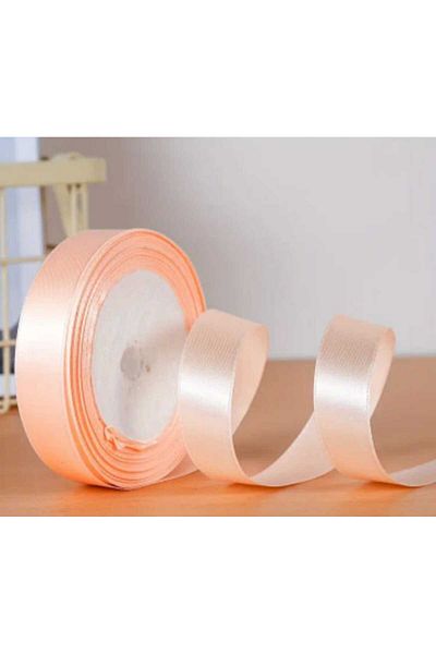 Party and Story Satin Ribbons, 1 Inch, 3 Pieces Light Melon