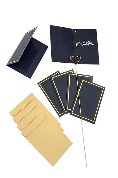 Party and Story Black occasion cards, 15 pieces 10.50Ã—7CM