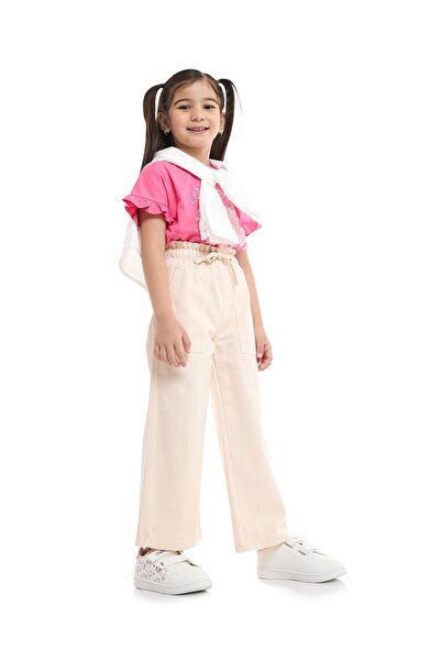 R&B بنطال واسع الساق مع خصر برباط