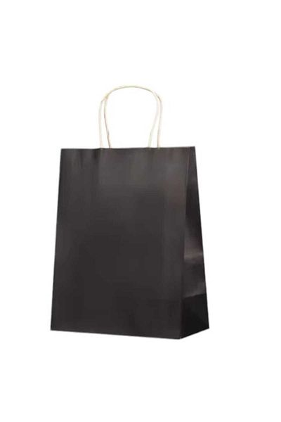 Party and Story Black kraft paper gift bags, 12 pieces S (8Ã—16Ã—22CM)