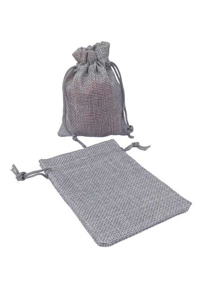 Party and Story Burlap bags for gift distribution, 12 pieces M(9Ã—12CM)