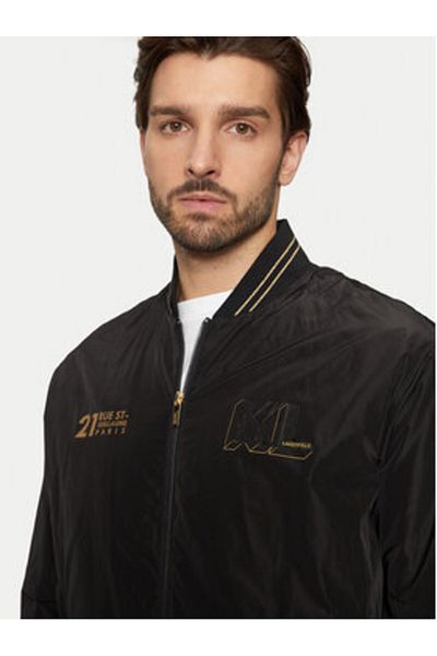 Karl Lagerfeld Mens Bomber Jacket 505405 551501 Black