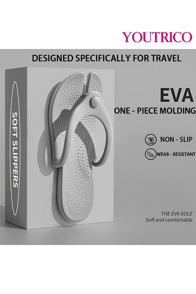 Youtrico Flip-Flops Foldable Size 43-45 Portable for Travel-Shower