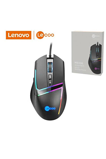LENOVO Lecoo Ms106 Gaming Mouse Usb Kablolu 3200dpı 7 Tuşlu Rgb Aydınlatmalı
