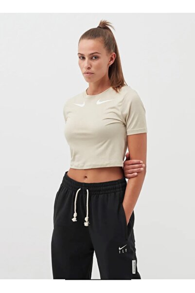 Nike Sportswear Swoosh Tişört Wmns "Bej" Kadın Tişörtü DJ1828-206