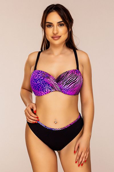 Lush Fashion Purple Two-Piece Swimsuit