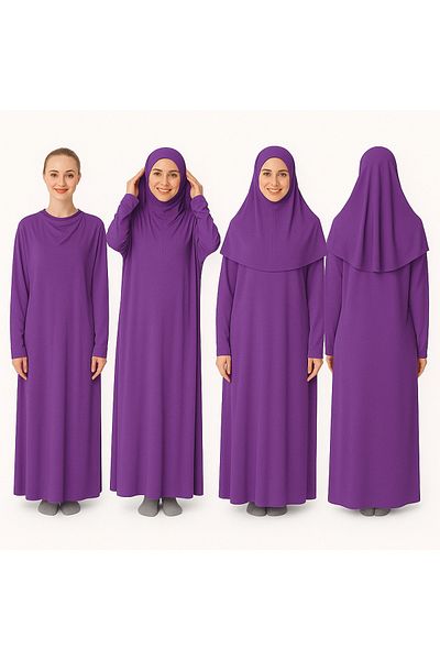 ZEHRANAZ NAMAZ ELBİSESİ Prayer Dress (Light Violet)
