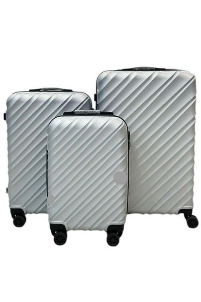 Generic 3-piece silver travel bags