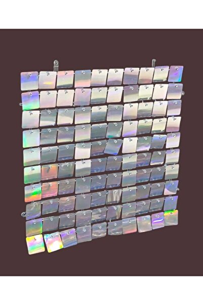 Party and Story خلفيات لامعة من الترتر، 30 سم × 30 سم، لون فضي لامع، 12 قطعة