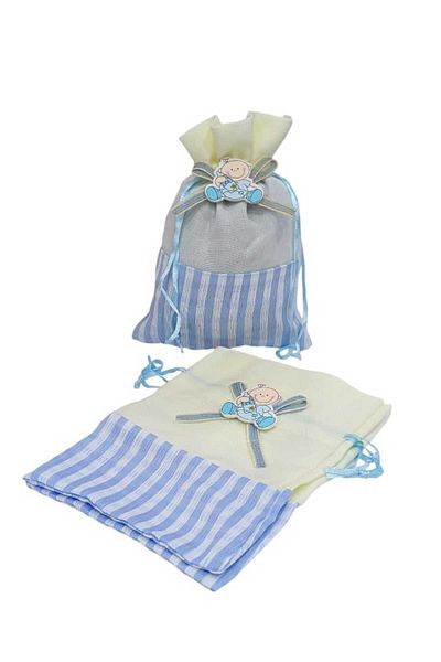 Party and Story Newborn baby gift bags made of fabric, 12 pieces Size 9CM Ã—7CM