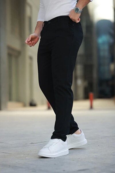 TİANA Men's Straight Cut Ankle Length Fabric Trousers