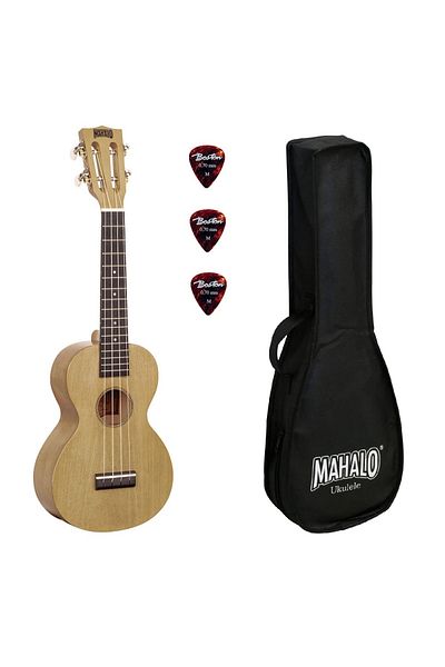 Mahalo ML2SD concert ukulele set, sand dune finish, gig bag, 3 picks