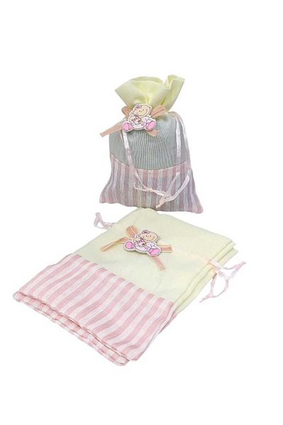 Party and Story Newborn baby gift bags made of fabric, 12 pieces Size9CM Ã—7CM