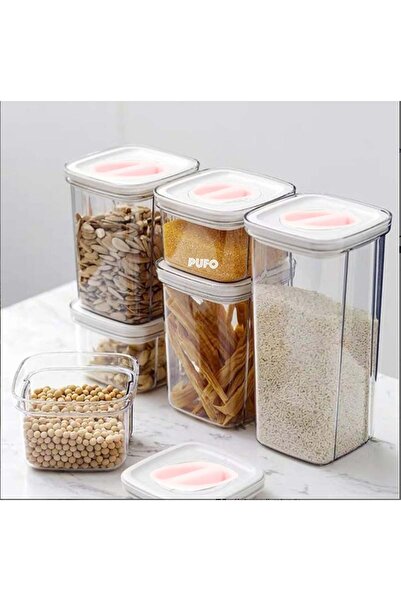 PUFO Easylock container for storing sugar, coffee, tea or spices, with airtight lid, 1.1 L
