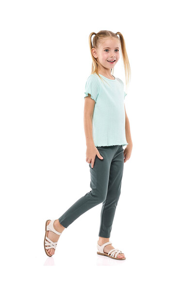 R&B Solid Skinny Fit Pants with Elastic Waist