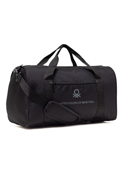 United Colors of Benetton Geantă de călătorie neagră unisex cu curea de umăr ...