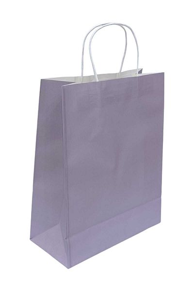 Party and Story Silver Kraft Paper Gift Bags, 12 Pieces L(42Ã—31Ã—12CM)