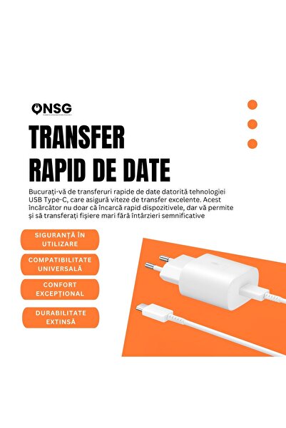 Samsung Încărcător rapid USB-C 15w, alb