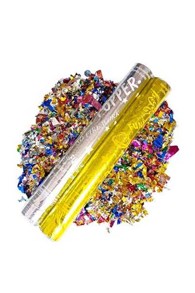 Party and Story مدفع حفلات ملون 40 سم، قطعتان