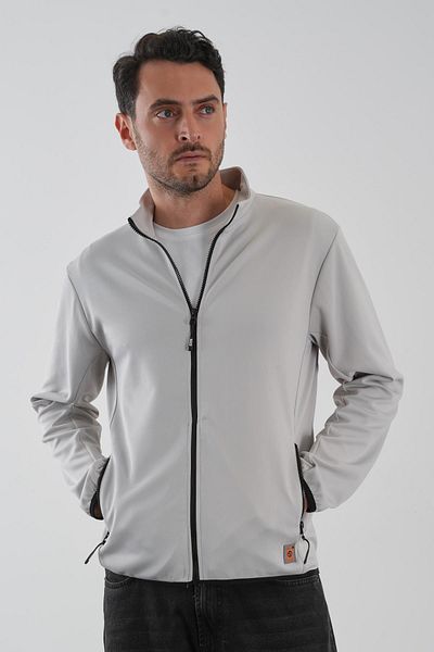 ALEXANDERGARDI Stand Collar Pocket Zippered Sports Cardigan