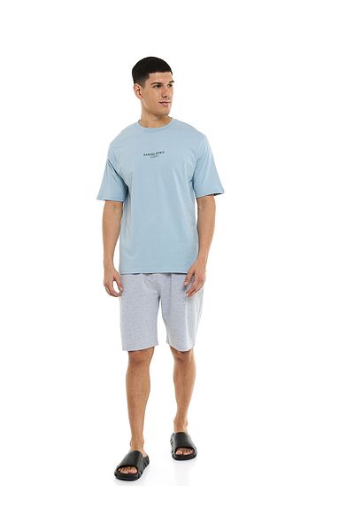R&B Solid Lounge Shorts with Elastic Waist