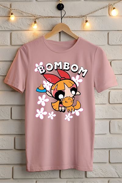 New Shine Μπλουζάκι Powerpuff Girls Orange Blossom με στάμπα Oversize