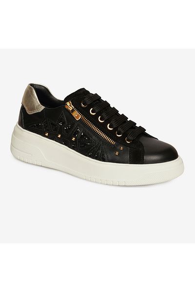 Greyder Women's Black Genuine Leather Sports Shoes 4K2Sa33734